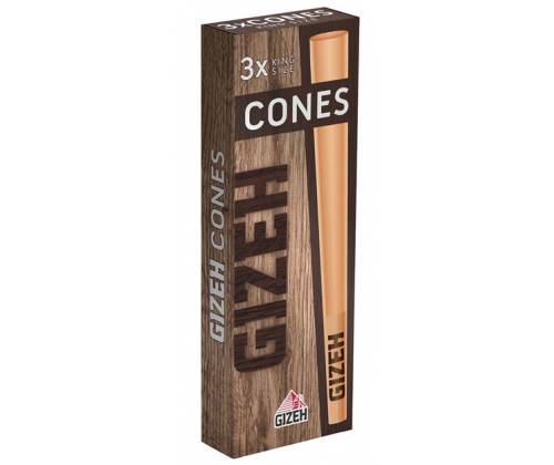 Gizeh Cone Cone Brown Unbleached - King Size 3pcs. -  Price: 1,60€