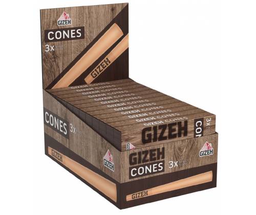 Gizeh Cone Cone Brown Unbleached - King Size 3pcs. -  Price: 1,60€