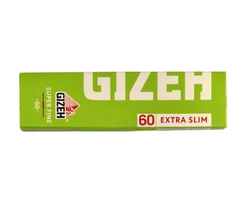 GIZEH Χαρτάκια Super Fine - Λαχανί - Extra Slim 60 Νέο - Τιμή: 0,26€
