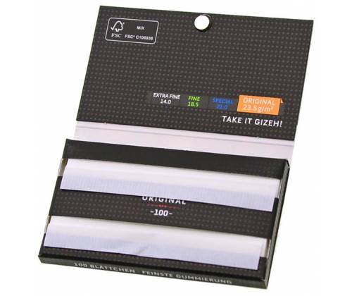 GIZEH Χαρτάκια Original Double - Μαύρο με Μαγνήτη - Τιμή: 0,95€