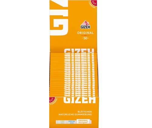 GIZEH Χαρτάκια Yellow Original 50φ. - Κίτρινο 50τεμ. - Τιμή: 20,50€