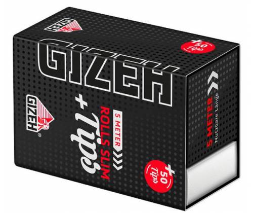 Gizeh Rolls Ρολό Extra Fine Black + Tips - 5 Μέτρα - Τιμή: 1,80€