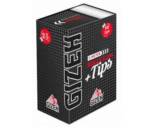 Gizeh Rolls Ρολό Extra Fine Black + Tips - 5 Μέτρα - Τιμή: 1,80€