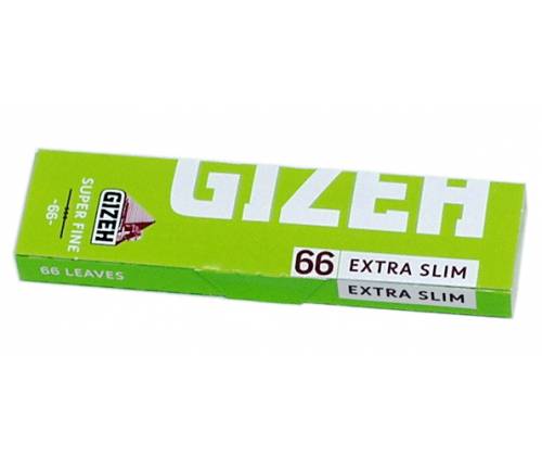 GIZEH Χαρτάκια Super Fine - Λαχανί - Extra Slim 66 Νέο - Τιμή: 0,25€