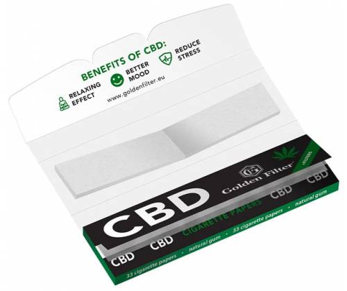 Golden Filter Χαρτάκια Hemp με Εκχυλίσματα CBD King Size + Tips - Τιμή: 3,40€