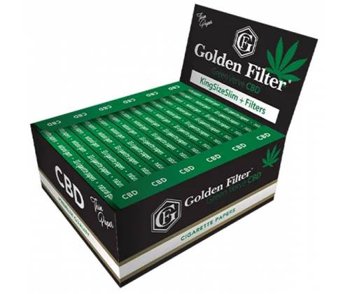 Golden Filter Χαρτάκια Hemp με Εκχυλίσματα CBD King Size + Tips - Τιμή: 3,40€