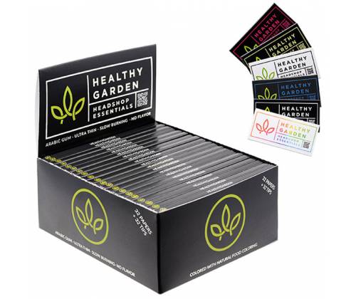 Healthy Garden Χαρτάκια - Black & White - King Size Slim με Μαύρες Τζιβάνες 32φ. - Τιμή: 2,60€