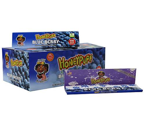 Honey Puff Χαρτάκια King Size Slim 32φ - Blueberry - Τιμή: 1,50€