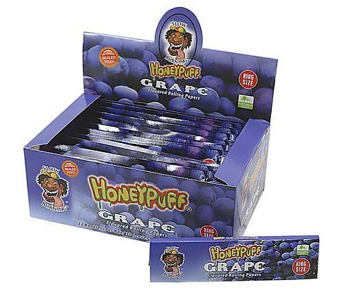 Honey Puff Χαρτάκια King Size Slim 32φ - Grape - Τιμή: 1,50€