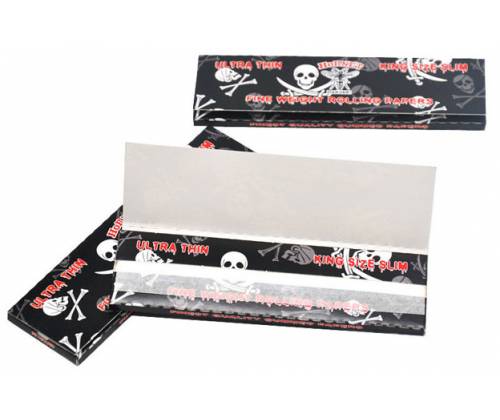 Hornet Χαρτάκια King Size Slim - Black Skull 32φ - Τιμή: 1,00€