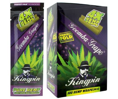 KingPin Hemp Blunts Wraps Πουρόφυλλα - Goomba Grape - Τιμή: 0,85€