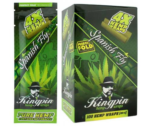 KingPin Hemp Blunts Wraps Πουρόφυλλα - Spanish Fly - Τιμή: 0,85€
