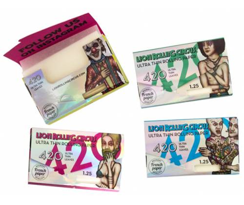 Lion Rolling Circus Χαρτάκια 4:20 Block - Silver Λευκό Χαρτάκι - Τιμή: 6,20€