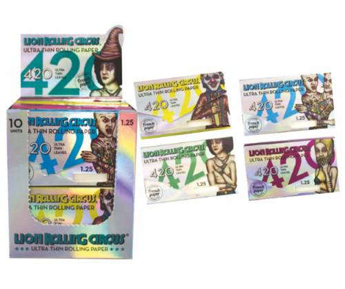 Lion Rolling Circus Χαρτάκια 4:20 Block - Silver Λευκό Χαρτάκι - Τιμή: 6,20€