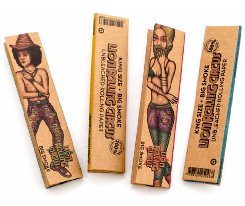 Lion Rolling Circus Χαρτάκια Big Smoke - KS Unbleached Ακατέργαστο - Τιμή: 0,99€
