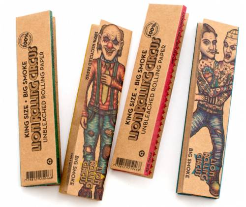 Lion Rolling Circus Χαρτάκια Big Smoke - KS Unbleached Ακατέργαστο - Τιμή: 0,99€