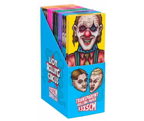 Lion Rolling Circus Χαρτάκια Big Smoke - Super Size Διάφανα Transparent 40φ. - Τιμή: 1,50€