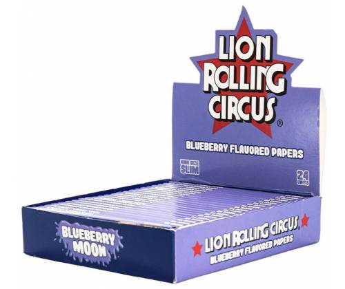 Lion Rolling Circus Χαρτάκια 32φ. King Size - Βατόμουρο (Blueberry Moon) - Τιμή: 2,10€