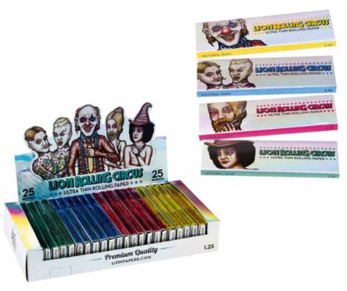 Lion Rolling Circus Χαρτάκια 1¼  - Silver Λευκό Χαρτάκι - Τιμή: 1,19€