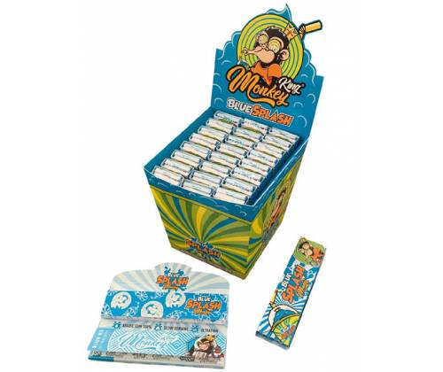 Monkey King Χαρτάκια Μπλε Αρωματικά - Smellpack Blue Splash King Size Slim με Τζιβάνα - Τιμή: 1,95€