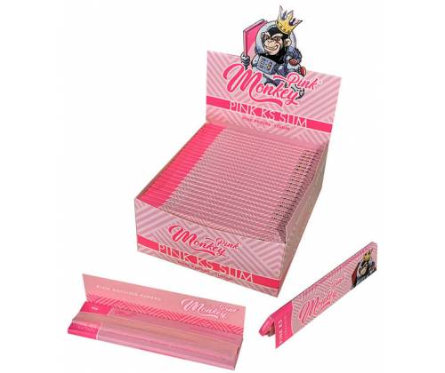 Monkey King Χαρτάκια Ροζ - Pink King Size Slim - Τιμή: 1,10€