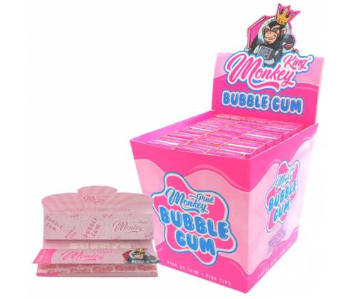 Monkey King Χαρτάκια Bubble Gum - King Size Slim με Τζιβάνα 32φ. - Τιμή: 2,20€