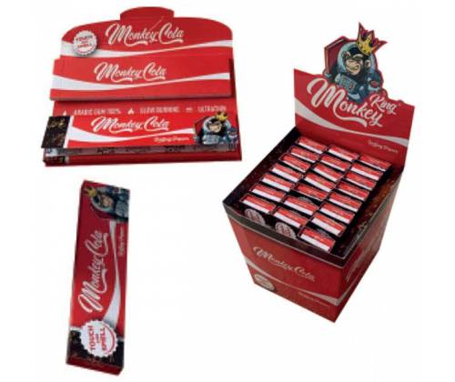 Monkey King Χαρτάκια Red Cola - King Size Slim με Τζιβάνα - Τιμή: 2,20€