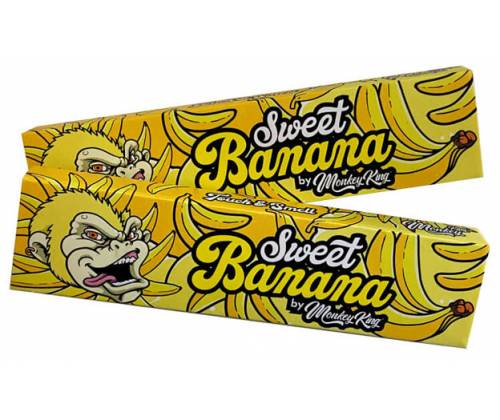 Monkey King Χαρτάκια Sweet Banana - King Size Slim με Τζιβάνα 32φ. - Τιμή: 2,20€