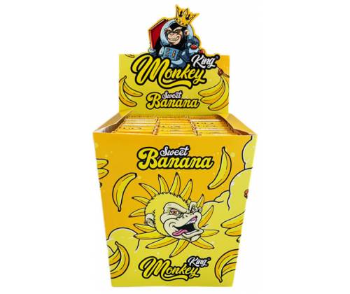 Monkey King Χαρτάκια Sweet Banana - King Size Slim με Τζιβάνα 32φ. - Τιμή: 2,20€