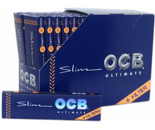 OCB Rolling Papers - Ultimate - King Size Slim With Tips 32pcs -  Price: 31,42€