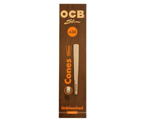 OCB Cone Κώνος Ακατέργαστο Slim Unbleached x30 - King Size - Τιμή: 7,40€