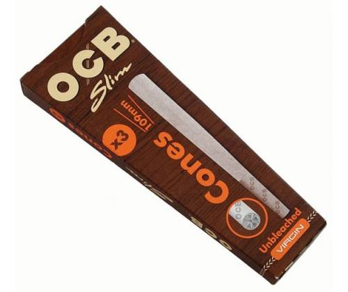OCB Cone Κώνος Ακατέργαστο Slim Unbleached x3 Pocket - King Size - Τιμή: 1,80€