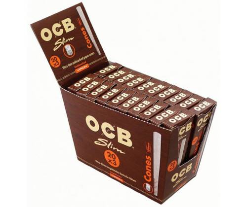 OCB Cone Κώνος Ακατέργαστο Slim Unbleached x3 Pocket - King Size - Τιμή: 1,80€