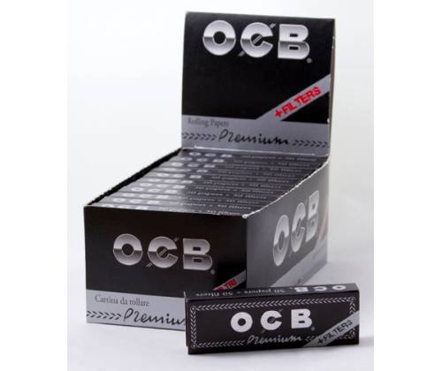 OCB Premium Χαρτάκια - Μαύρο - 1¼ με Τζιβάνες 24τεμ. - Τιμή: 17,28€