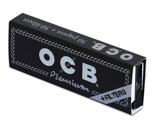 OCB Premium Χαρτάκια - Μαύρο - 1¼ με Τζιβάνες 24τεμ. - Τιμή: 17,28€