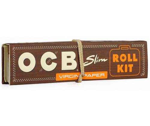 OCB Unbleached Χαρτάκια Roll Kit - Ακατέργαστο - King Size Slim με Τζιβάνες και Δισκάκι - Τιμή: 1,90€