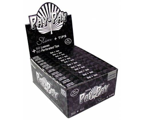 PayPay GoGreen Rolling Papers - KS Slim + Tips Black Edition 50+50 -  Price: 1,65€