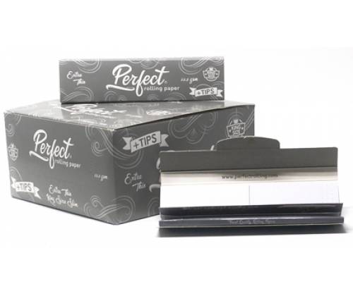 Perfect Χαρτάκια - Ασημί King Size Λεπτό Πάχος με Τζιβάνες 24 τεμ. - Τιμή: 13,75€