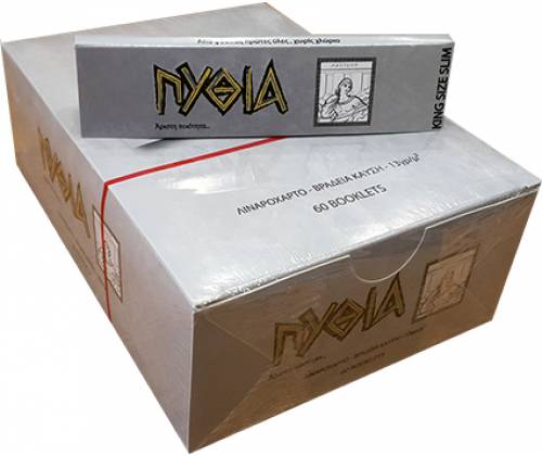 ΠΥΘΙΑ Χαρτάκια - Ασημί - King Size 60τεμ. - Τιμή: 17,00€