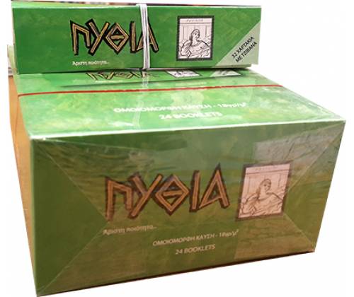 ΠΥΘΙΑ Χαρτάκια - Πράσινο - King Size με Τζιβάνα 24τεμ. - Τιμή: 14,40€