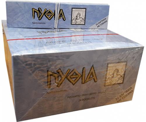 ΠΥΘΙΑ Χαρτάκια - Σιέλ - King Size με Τζιβάνα 24τεμ. - Τιμή: 14,40€