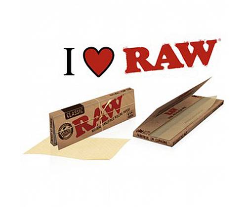 RAW Connoisseur Χαρτάκια Classic - Ακατέργαστο - Single Wide με Τζιβάνες - Τιμή: 0,74€