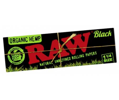 RAW Χαρτάκια Black Organic - Ακατέργαστο - 1¼ 24τεμ. - Τιμή: 12,72€
