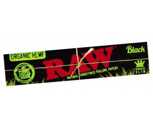 RAW Χαρτάκια Classic Black Organic - Ακατέργαστο - King Size Slim 50τεμ. - Τιμή: 32,50€