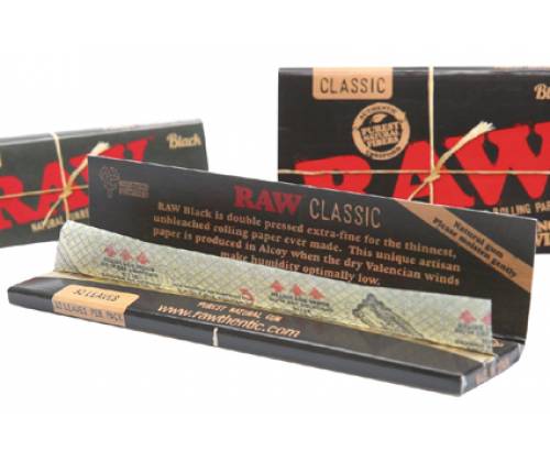 RAW Χαρτάκια Classic Black- Ακατέργαστο - King Size Slim - Τιμή: 0,63€