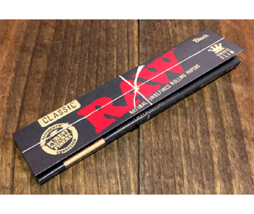RAW Χαρτάκια Classic Black- Ακατέργαστο - King Size Slim - Τιμή: 0,63€