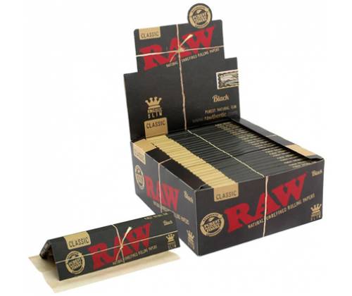 RAW Χαρτάκια Classic Black- Ακατέργαστο - King Size Slim 50τεμ. - Τιμή: 31,30€