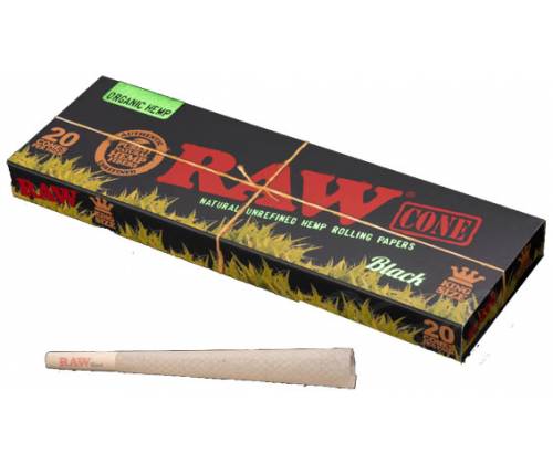 RAW Black Cone PreRolled Organic - Κώνος Προτυλιγμένος - 20τεμ. - King Size -  Price: 5,20€
