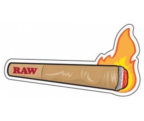 Raw Stickers Αυτοκόλλητο Burning Cone - 11x6cm - Τιμή: 0,50€