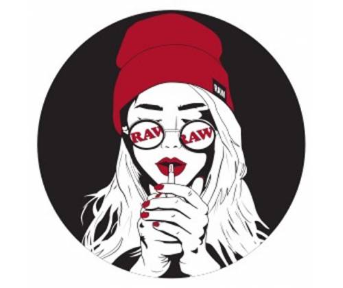 Raw Stickers Αυτοκόλλητο Art Deco Smoking Girl - 8cm - Τιμή: 0,50€